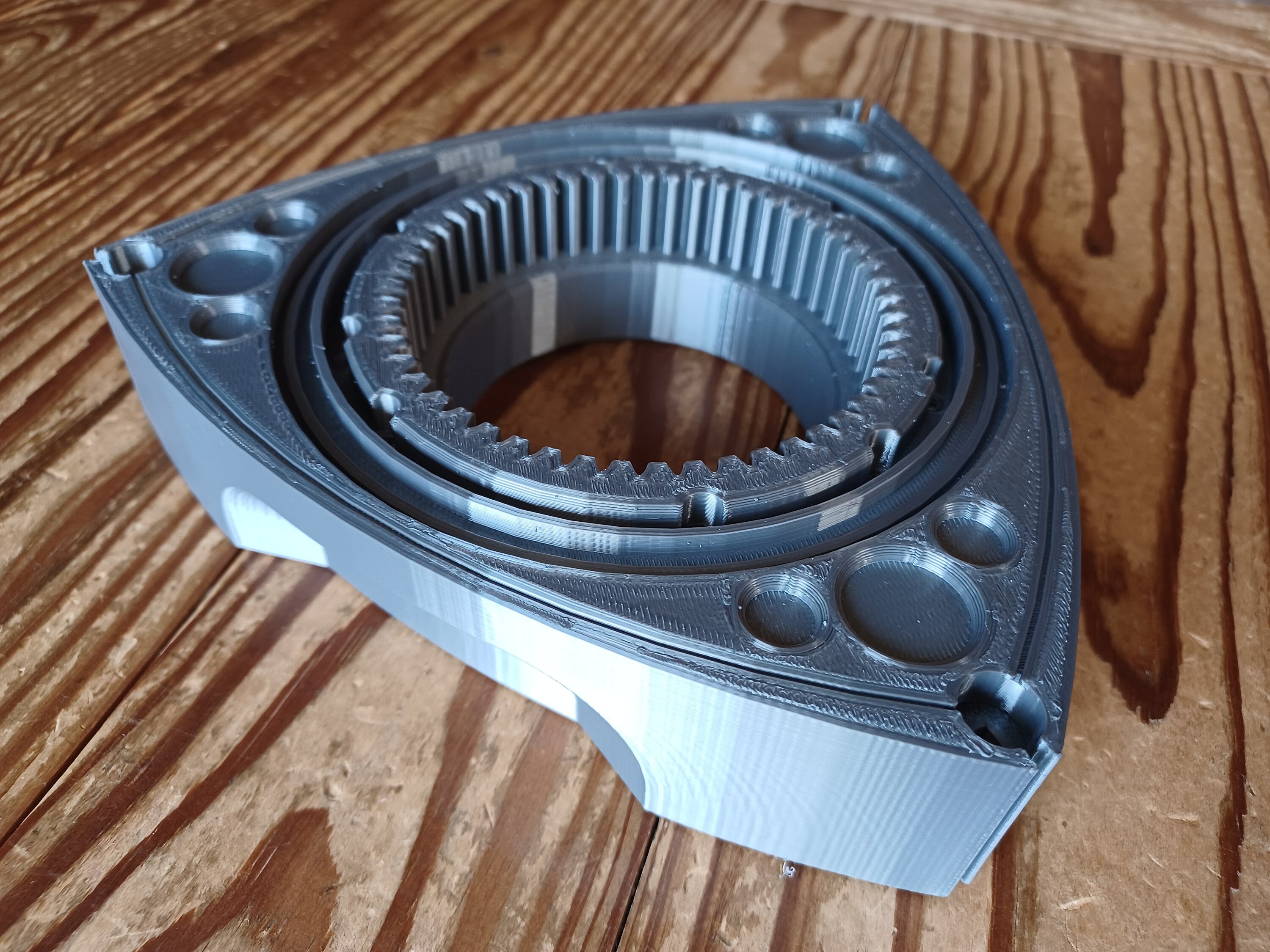 Car Rotor Art Rotary Engine Rotor in Steel Gray, 3D Wall Art Life Size Wankel, Mazda ...