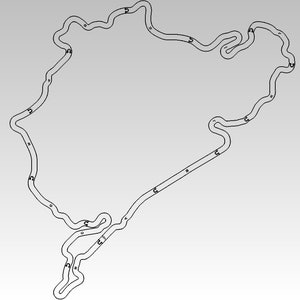 Huge 44" Nurburgring 3D Race Track Map Outline Wall Art F1 GP, for Garage, Man Cave, or Living Room! image 7