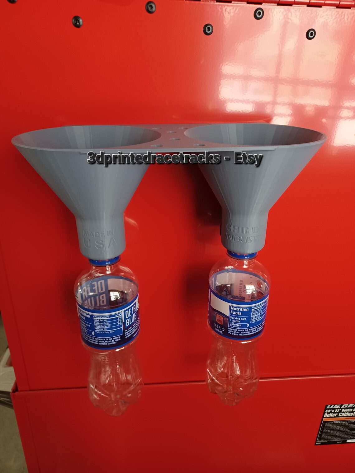 Dual Funnel Holder/drip Drain Rack - Magnetic Mount for Toolbox, Lift ...