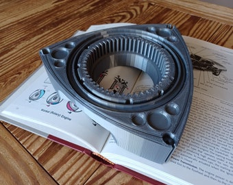 Rotary Engine Rotor in Steel Gray, 3D Wall Art - Life Size! Wankel, Mazda 13B RX7, RX8