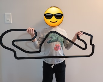 Large 36&quot; Spanish F1 (Circuit de Barcelona-Catalunya) 3D Race Track Map Outline Wall Art, for Garage, Man Cave, or Living Room