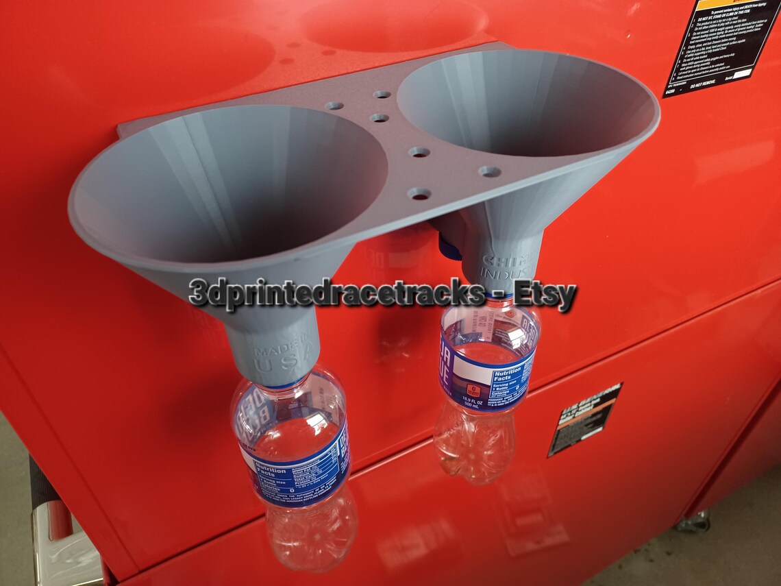 Dual Funnel Holder/drip Drain Rack - Magnetic Mount for Toolbox, Lift ...