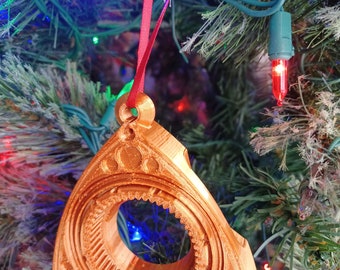 Rotary Engine Rotor Christmas Ornament in Copper 3d, 1/2 scale! Wankel, Mazda 13B RX7, RX8
