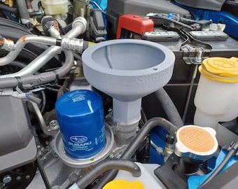 No Spill Threaded Oil Funnel for Subaru - Vented High Flow & Magnetic!