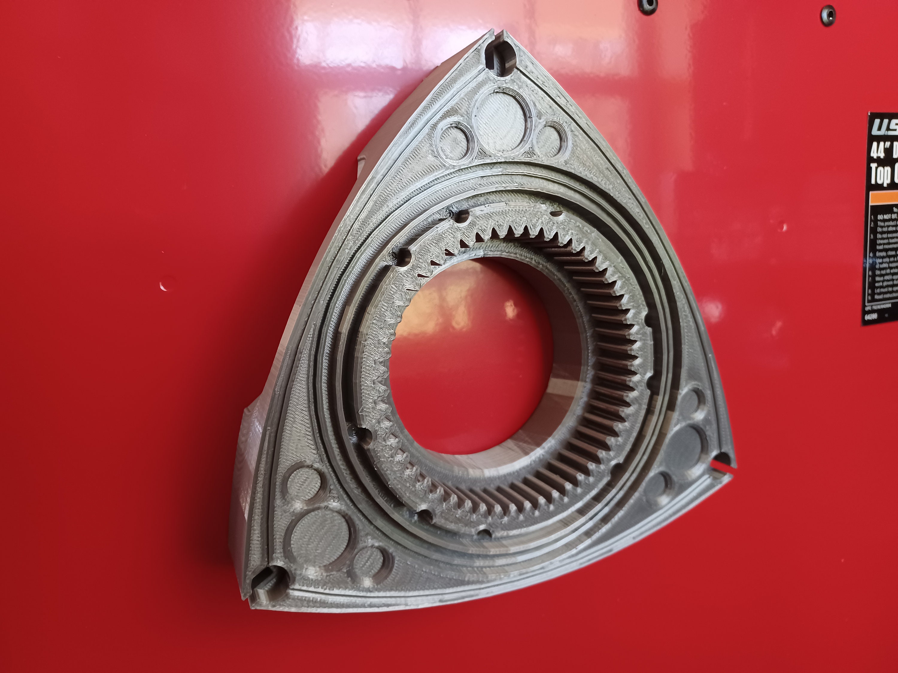 Magnetic Rotary Engine Rotor in Gray Steel, 3D Toolbox Art - Life