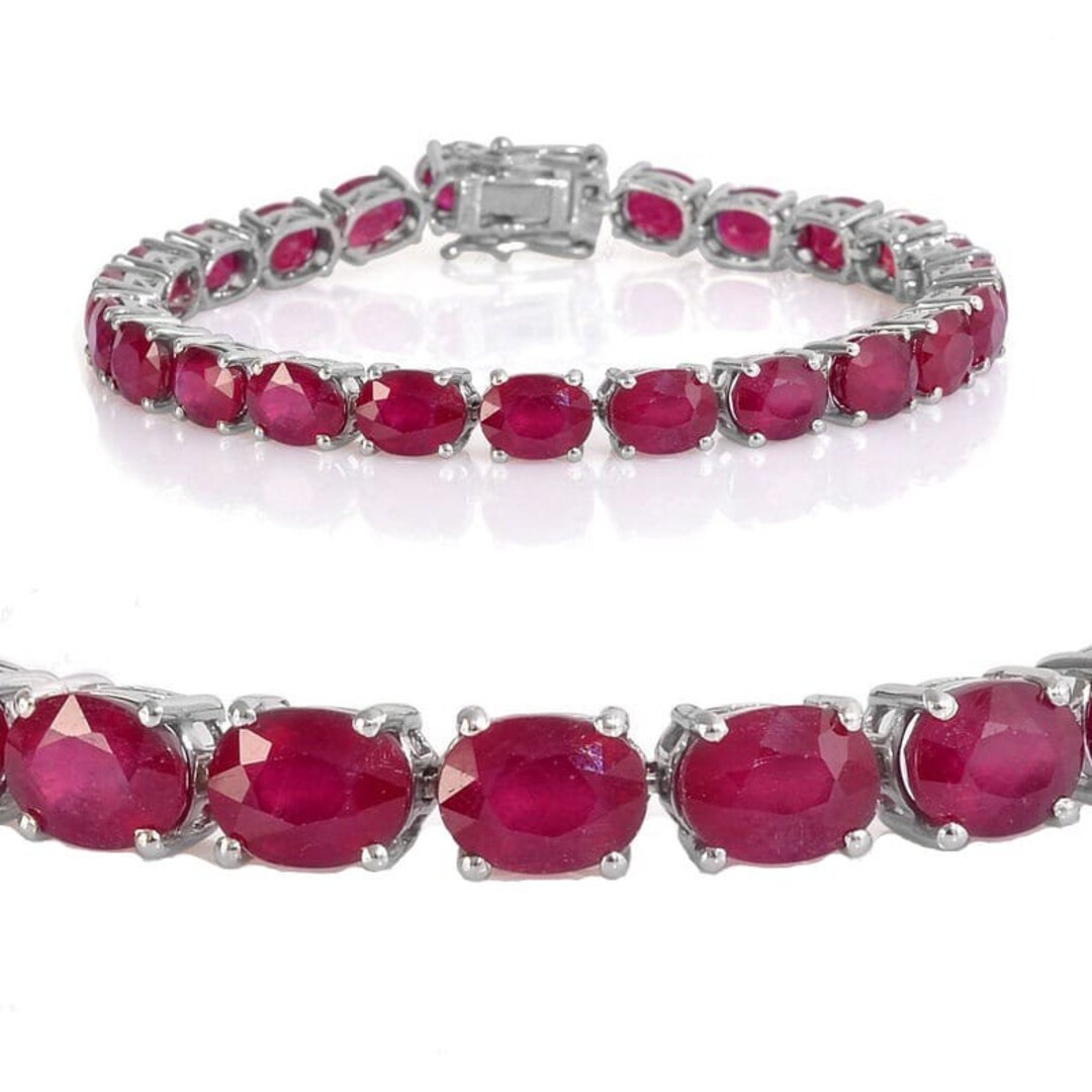 14k Gold Natural Ruby Bracelet/genuine Ruby Bracelet Available Etsy