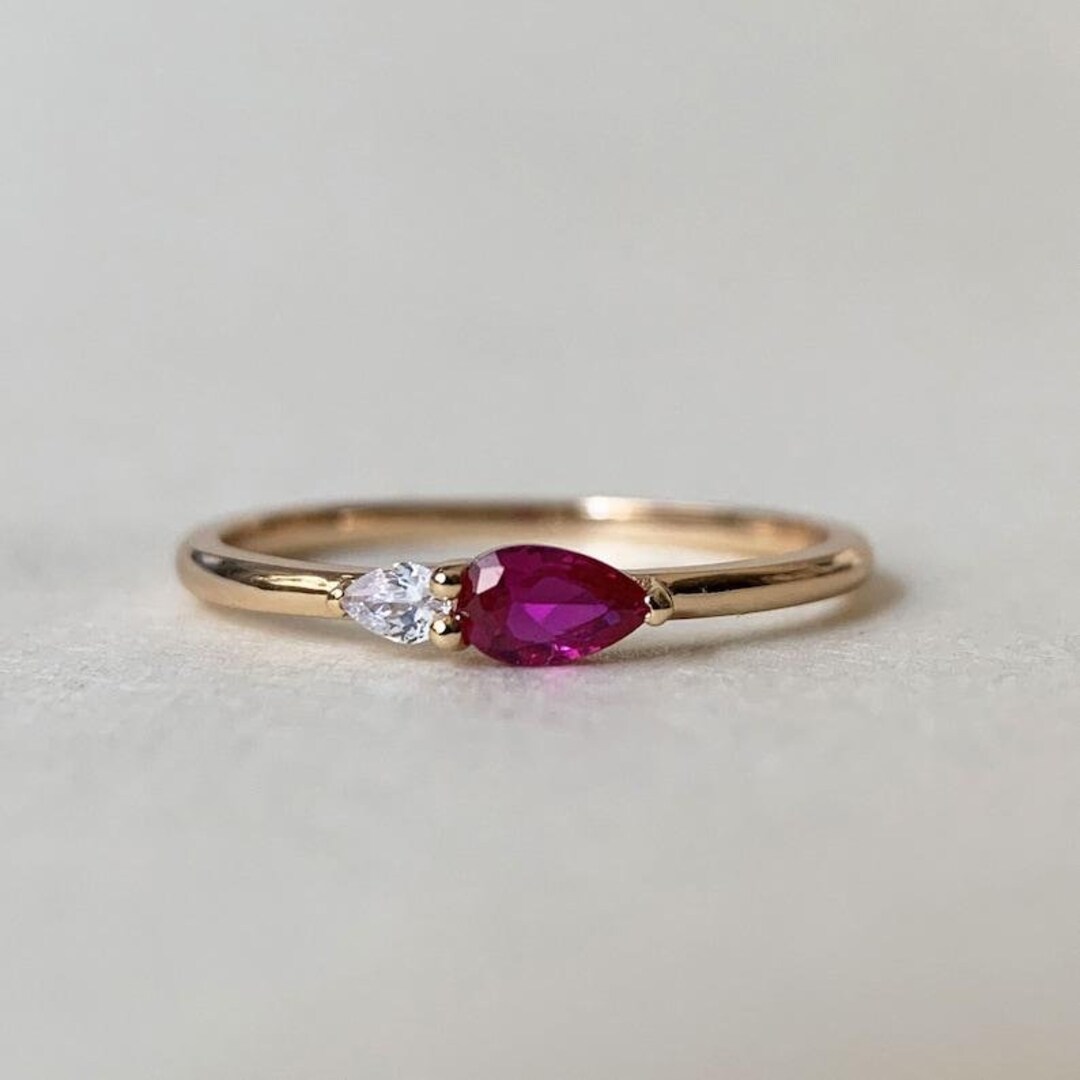 14k Gold Natural Ruby Ring / Genuine Ruby Ring Available in - Etsy