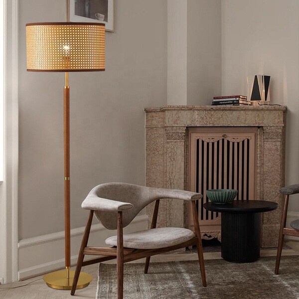 Wood Floor Lamp Etsy