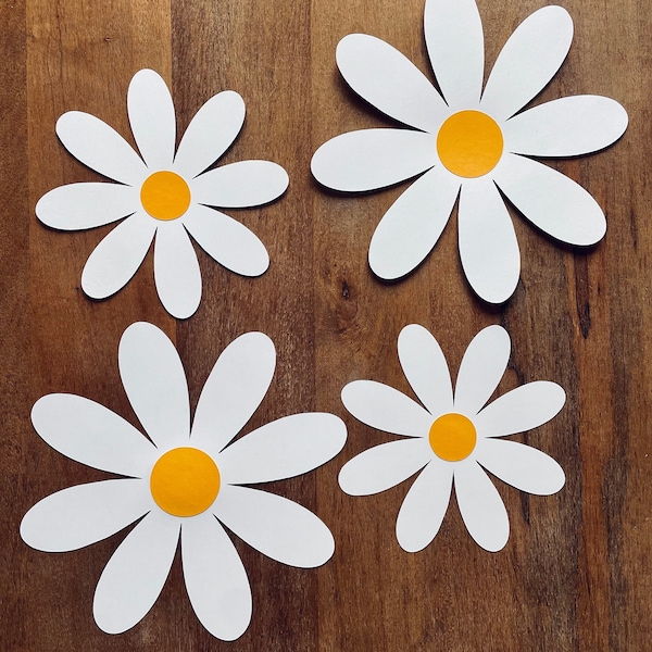 Custom Paper daisy, Birthday Decoration, daisy decorations, daisy wall decoration