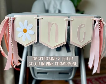 First Birthday, Daisy High Chair Banner, First Birthday Decorations, Daisy Decorations, Custom Banner, Paper Banner, Daisy