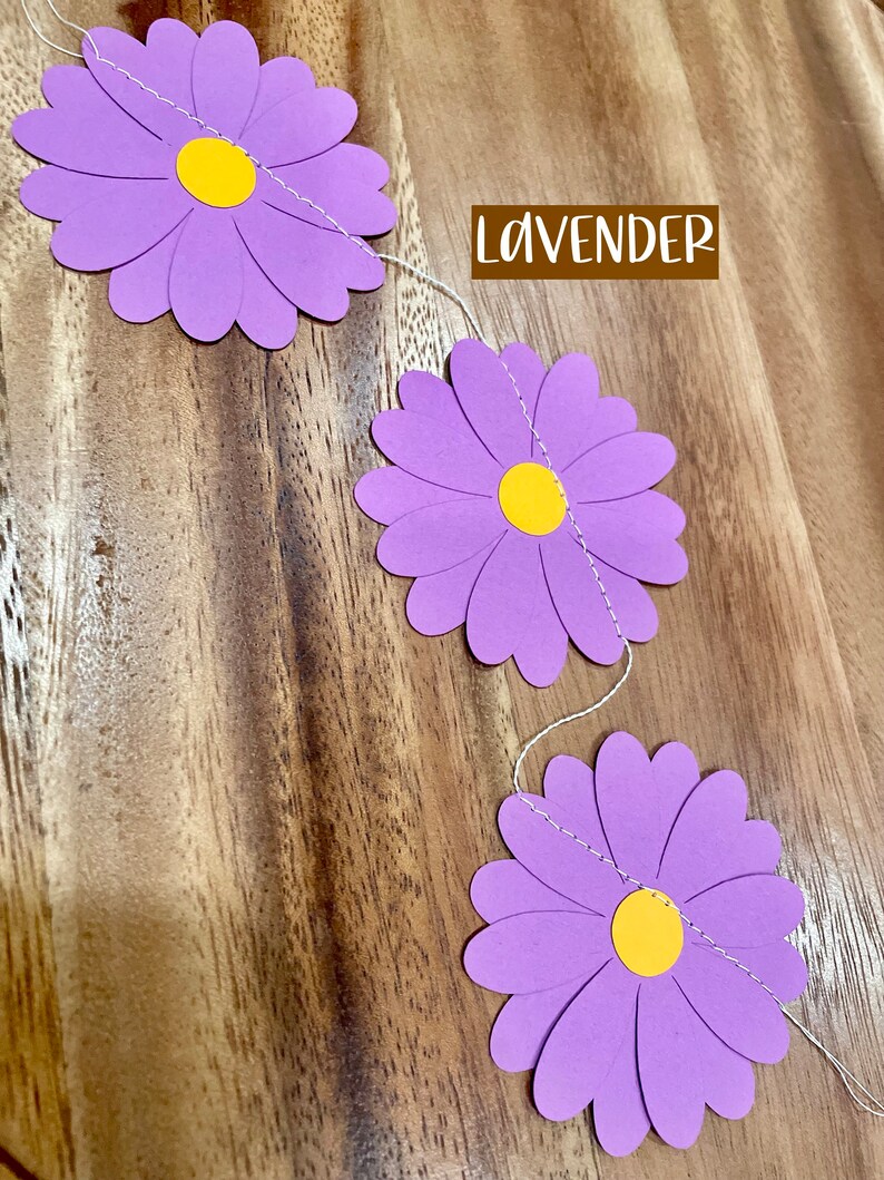 Custom Daisy Paper Flower Garland Birthday Decoration Baby Etsy