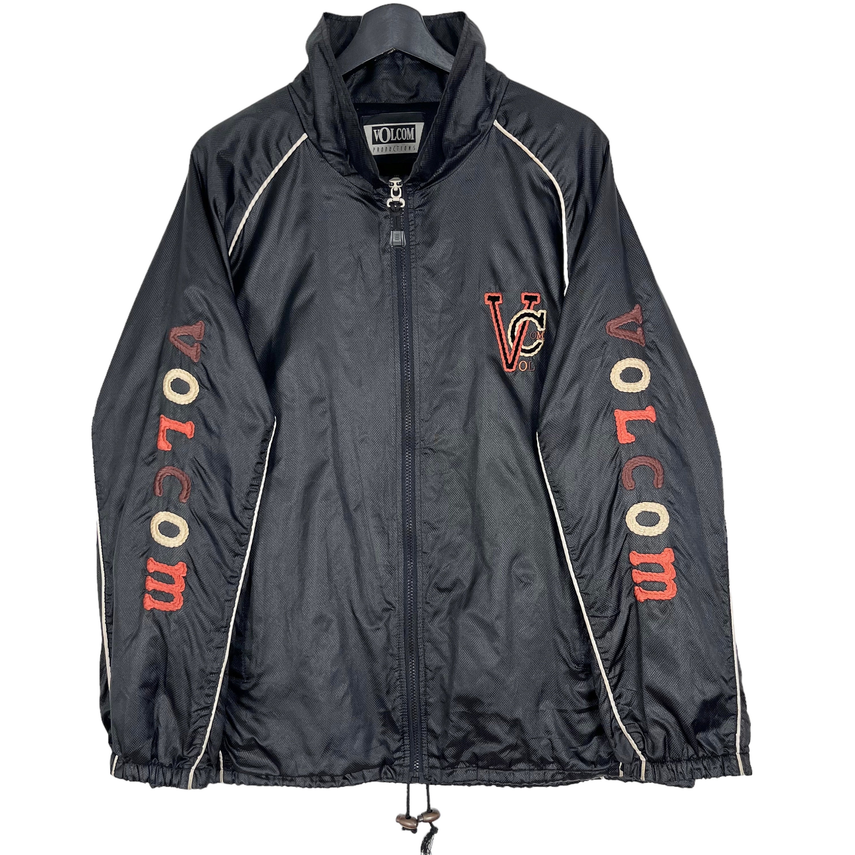 Vintage Volcom Windbreaker Jacket Embroidery Logo Sleeve