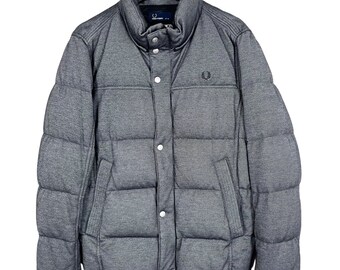 Fred Perry Men’s Puffer Jacket Winter Size Medium Made in Japan