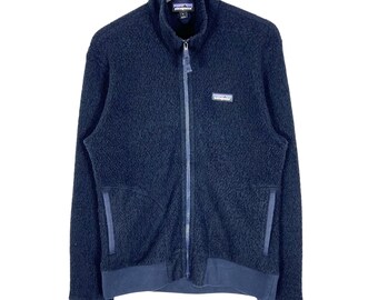 Patagonia Zipper Fleece Jacket Navy Blue Color Size Small
