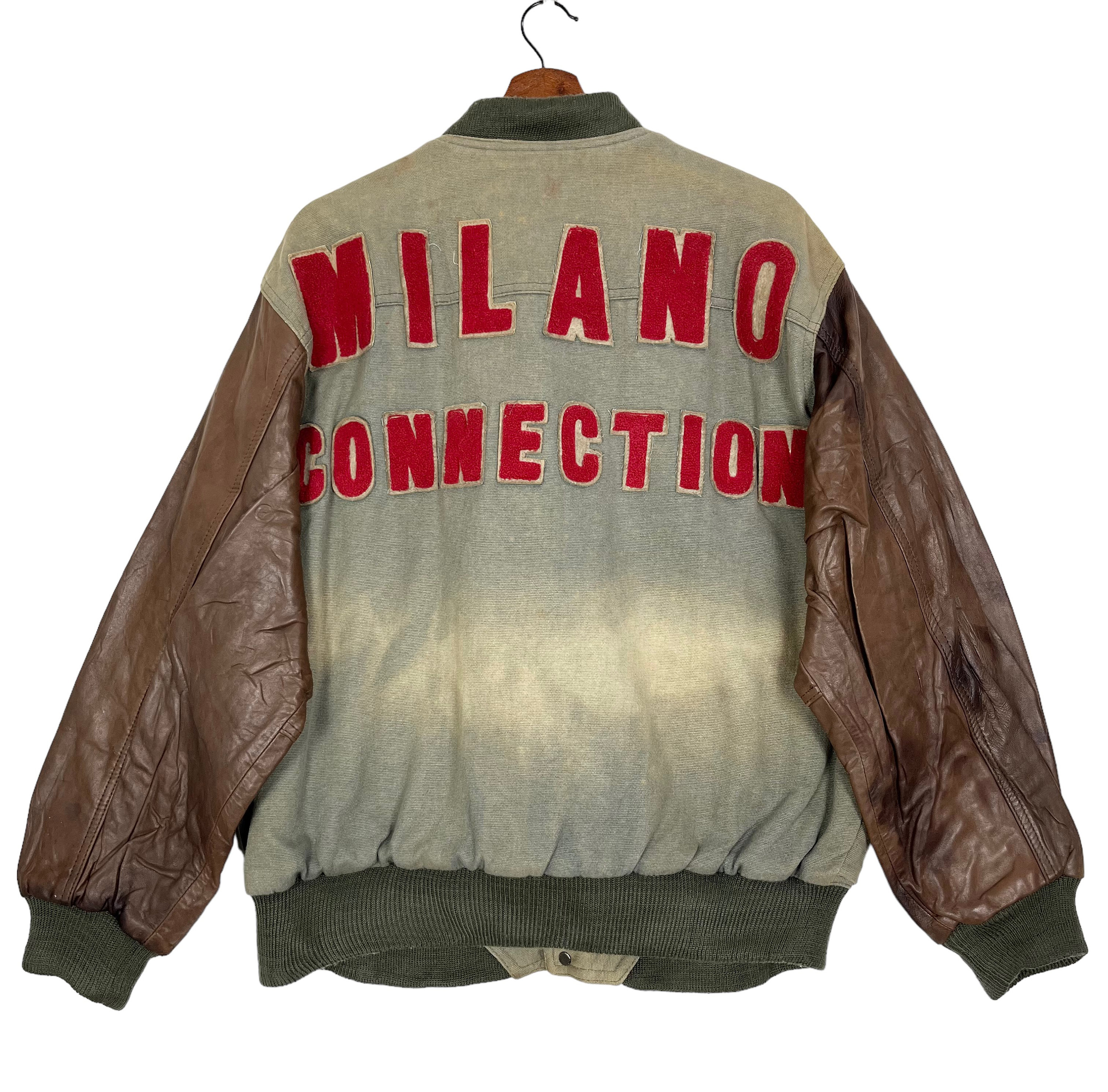 Vintage 90's Milano Connection Leather Embroidery Patches