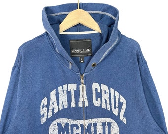 Oneill Santa Cruz California Zipper Hoodie Light Jacket Blue