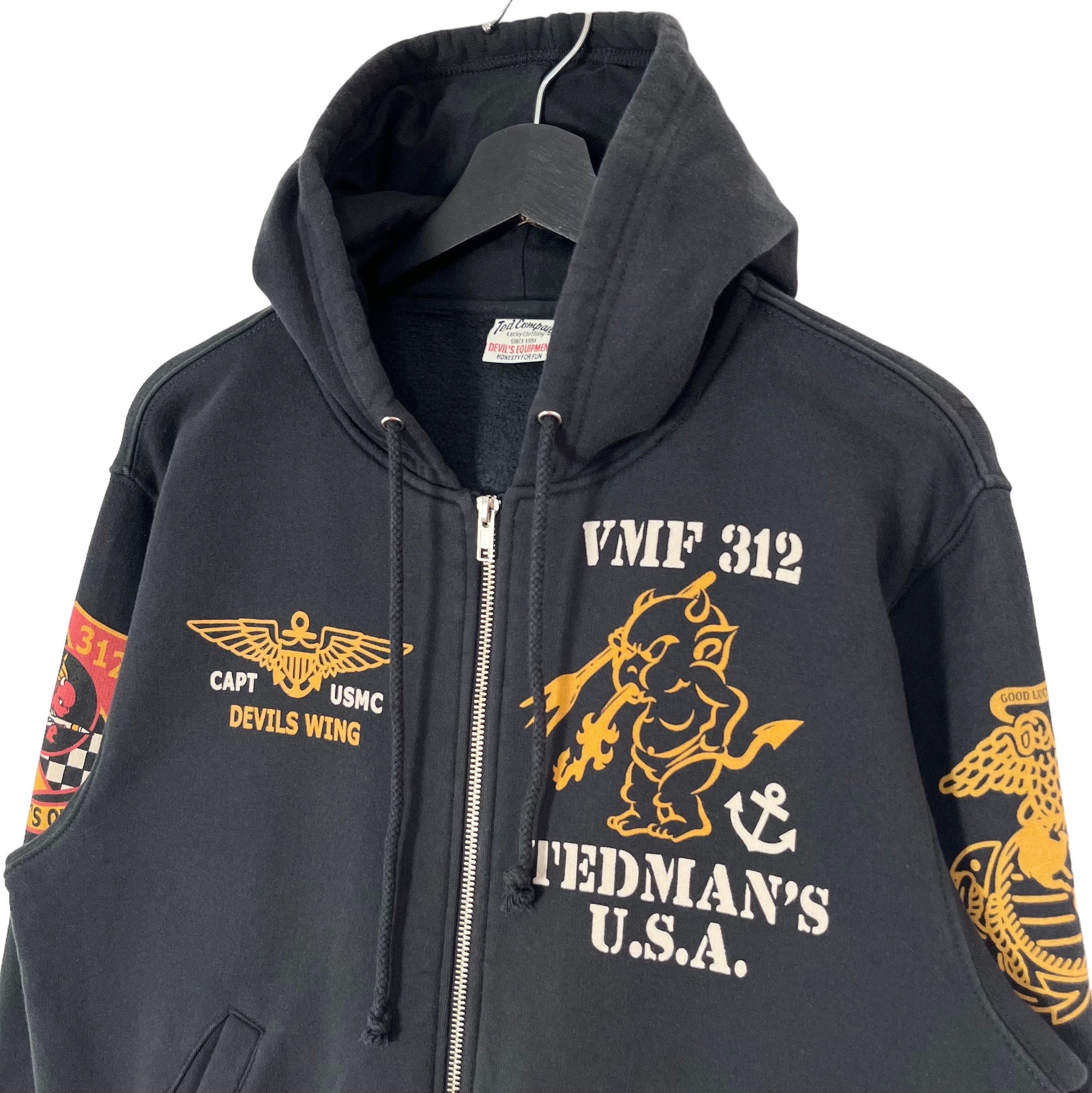 Tedman's USA Ted Company USAF Devils Wing Zipper Hoodie Jacket