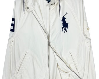 Black polo jacket with white horse outlet