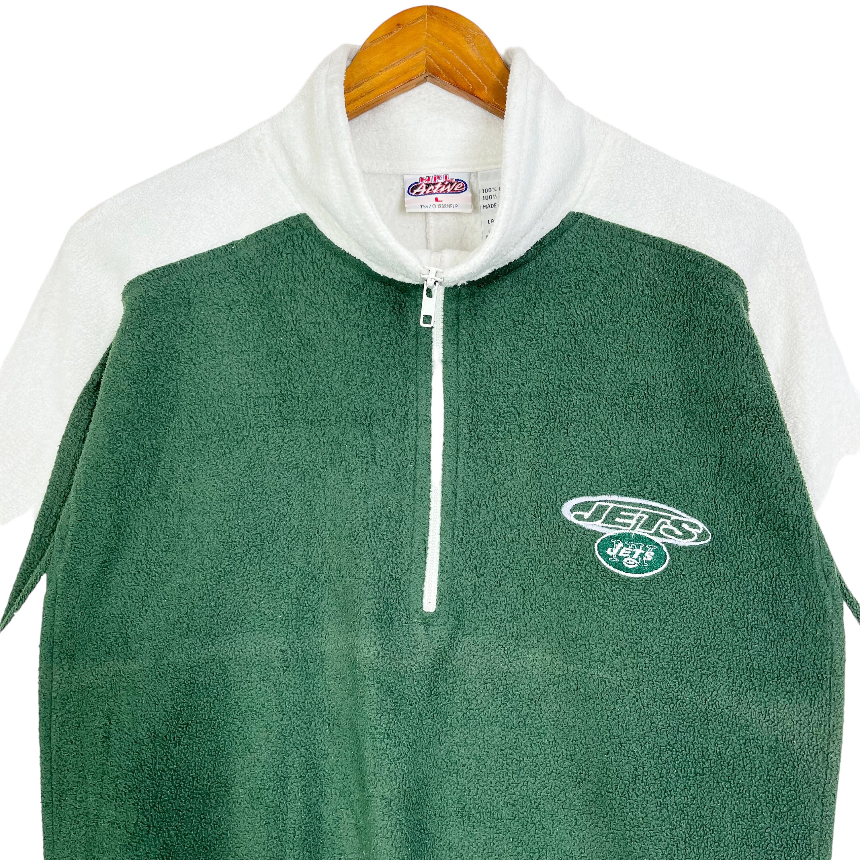 Buy Vintage 1998 American Football NFL Club Jets Half Zipper
