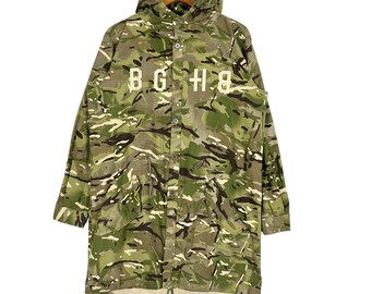 Japanese Brand Bagarch Military Camouflage Fish Tail Parka Jacket Green Size Medium