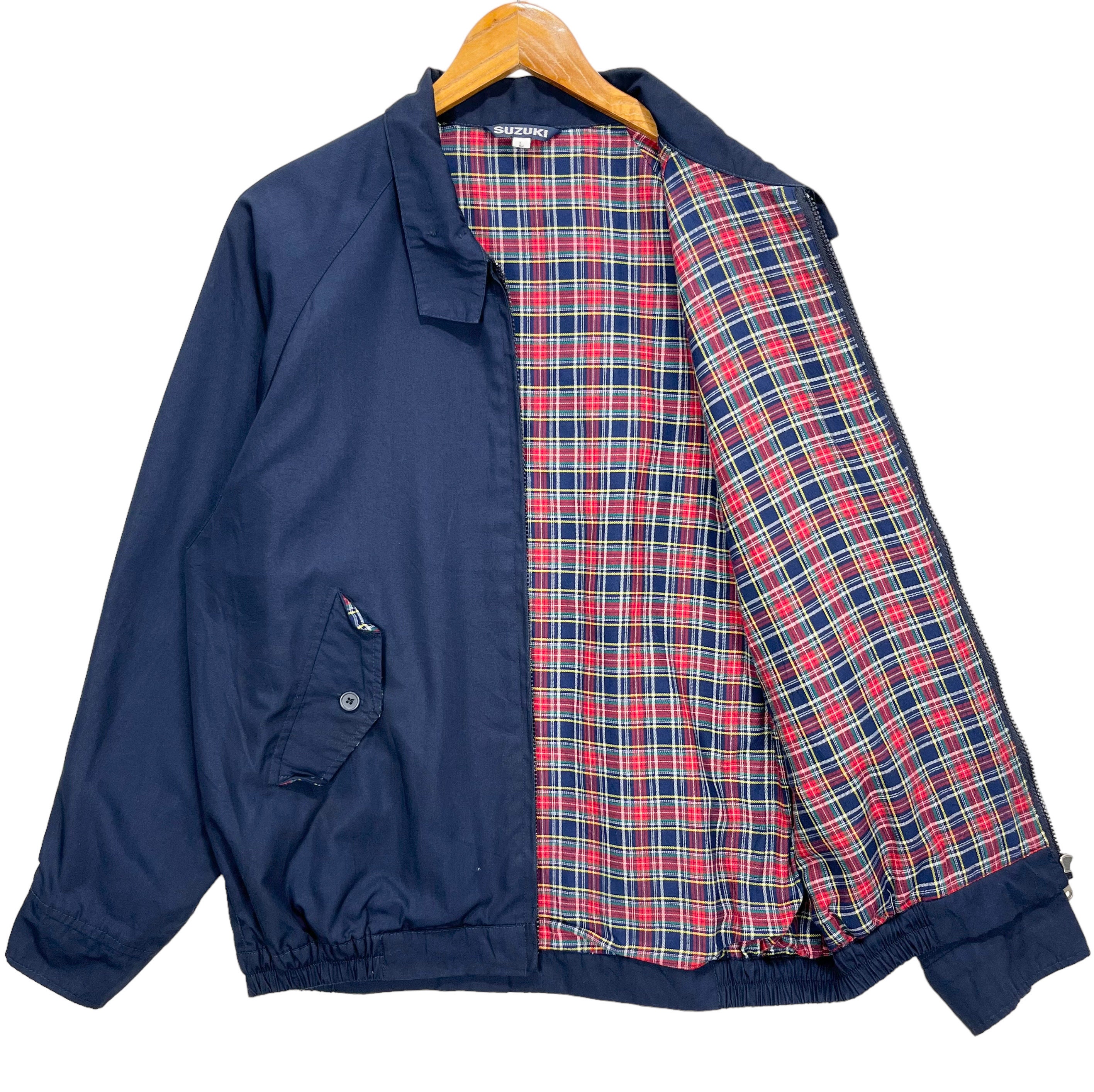 ジャケット・アウター 90S VAN Check Harrington Shirt Jacket Vintage 90's Checkered Jacket Plaid Checked Harrington Retro