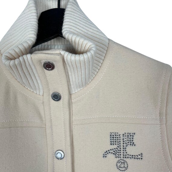 Courreges Snap Button Wool Jacket Bling Bling Log… - image 5