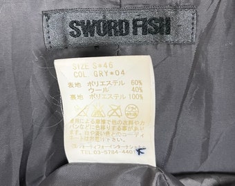 Japanese Brand Sword Fish Asymmetrical Zipper Trench Coat