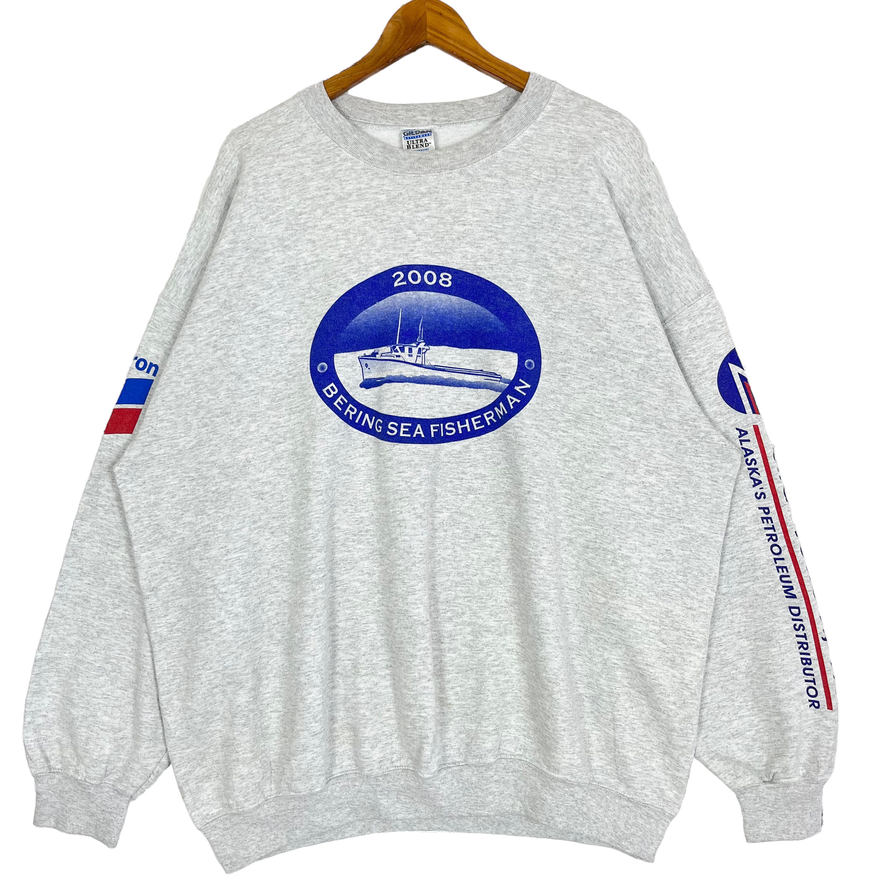 Vintage Bering Sea Fisherman Delta Western Inc Crewneck