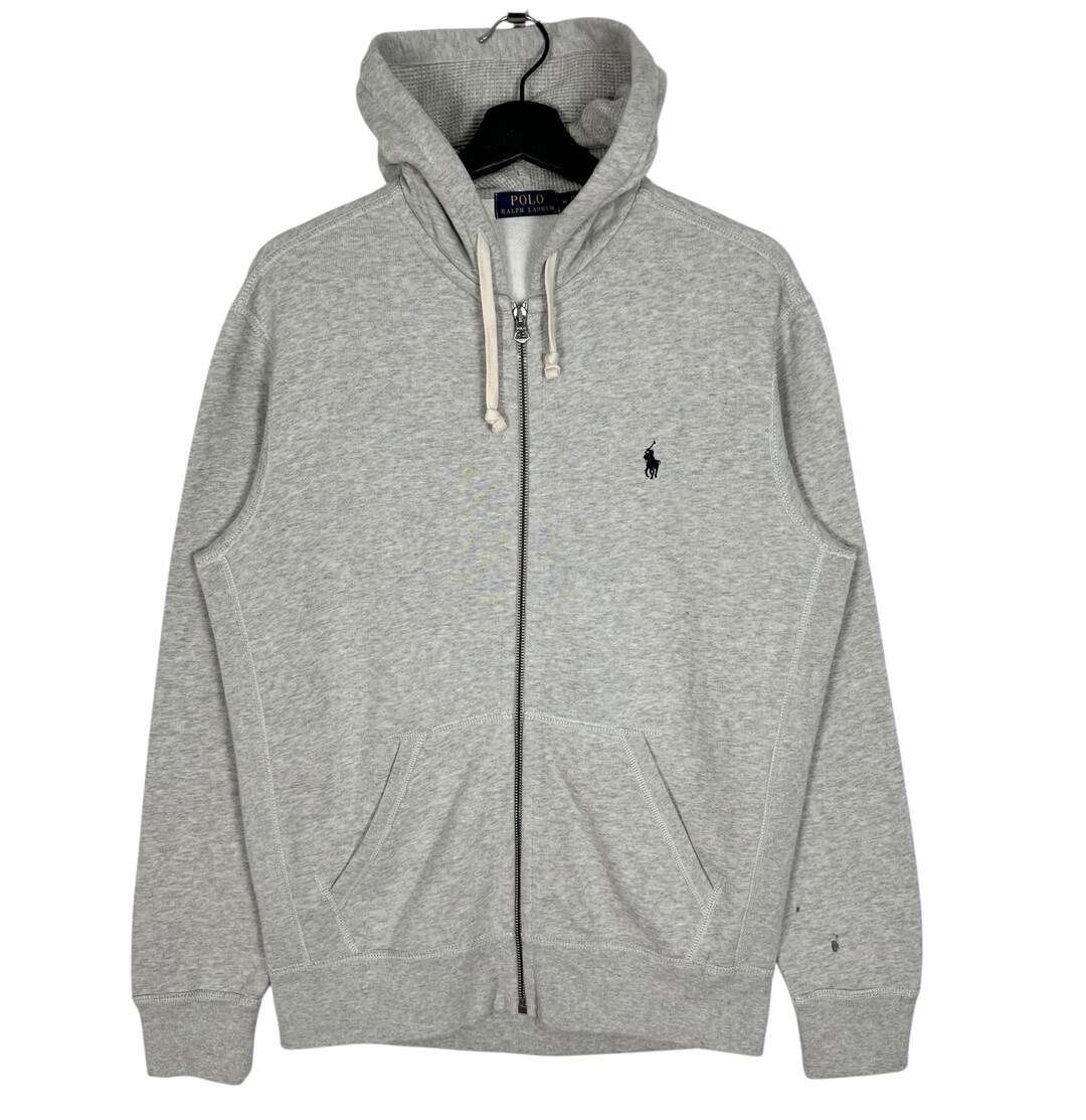 Polo Ralph Lauren Zipper Hoodie Gray Size M - Etsy Norway