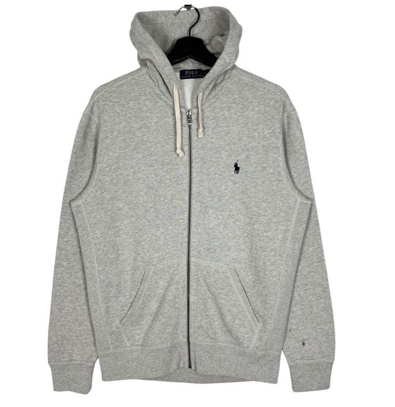 Polo Ralph Lauren Zipper Hoodie Gray Size M - Etsy