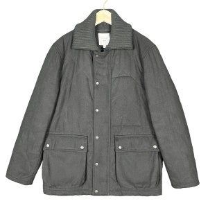 Uniqlo X JW Anderson Wool Pea Coat Zipper Jacket Designer Luxury Brand Black Size Medium Made in China