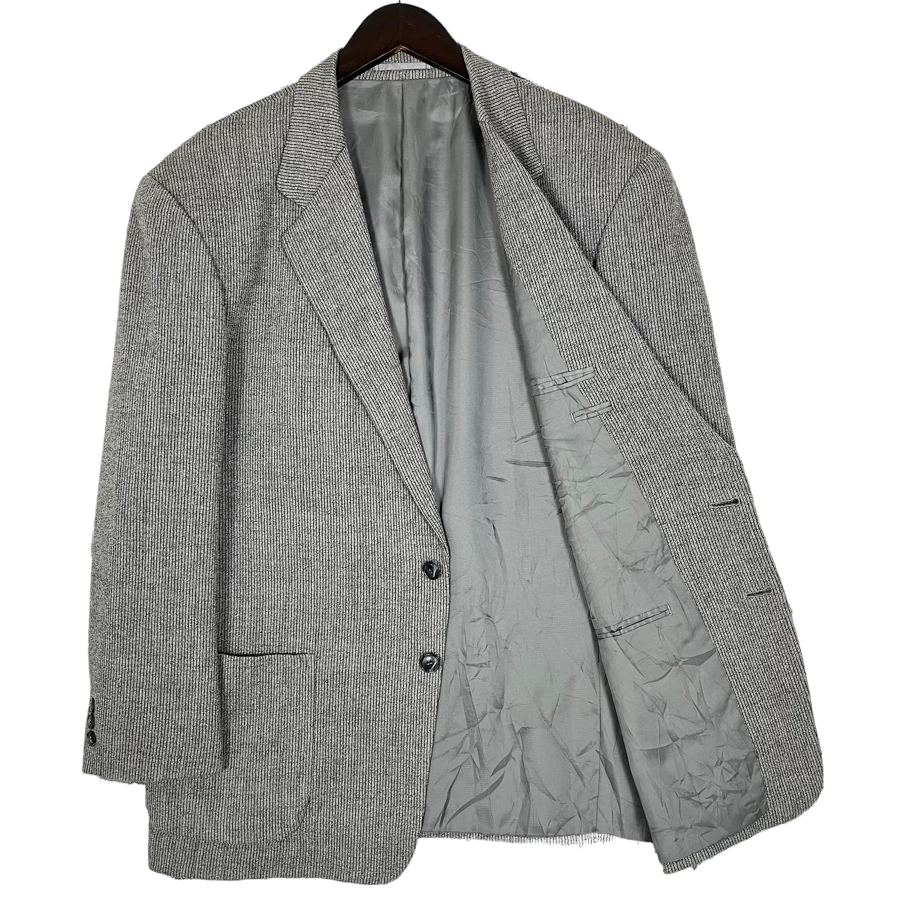 90s Yves Saint Laurent wool jacket グレー Yves Saint Laurent YSL Made in France Vintage Wool Jacket in Gray