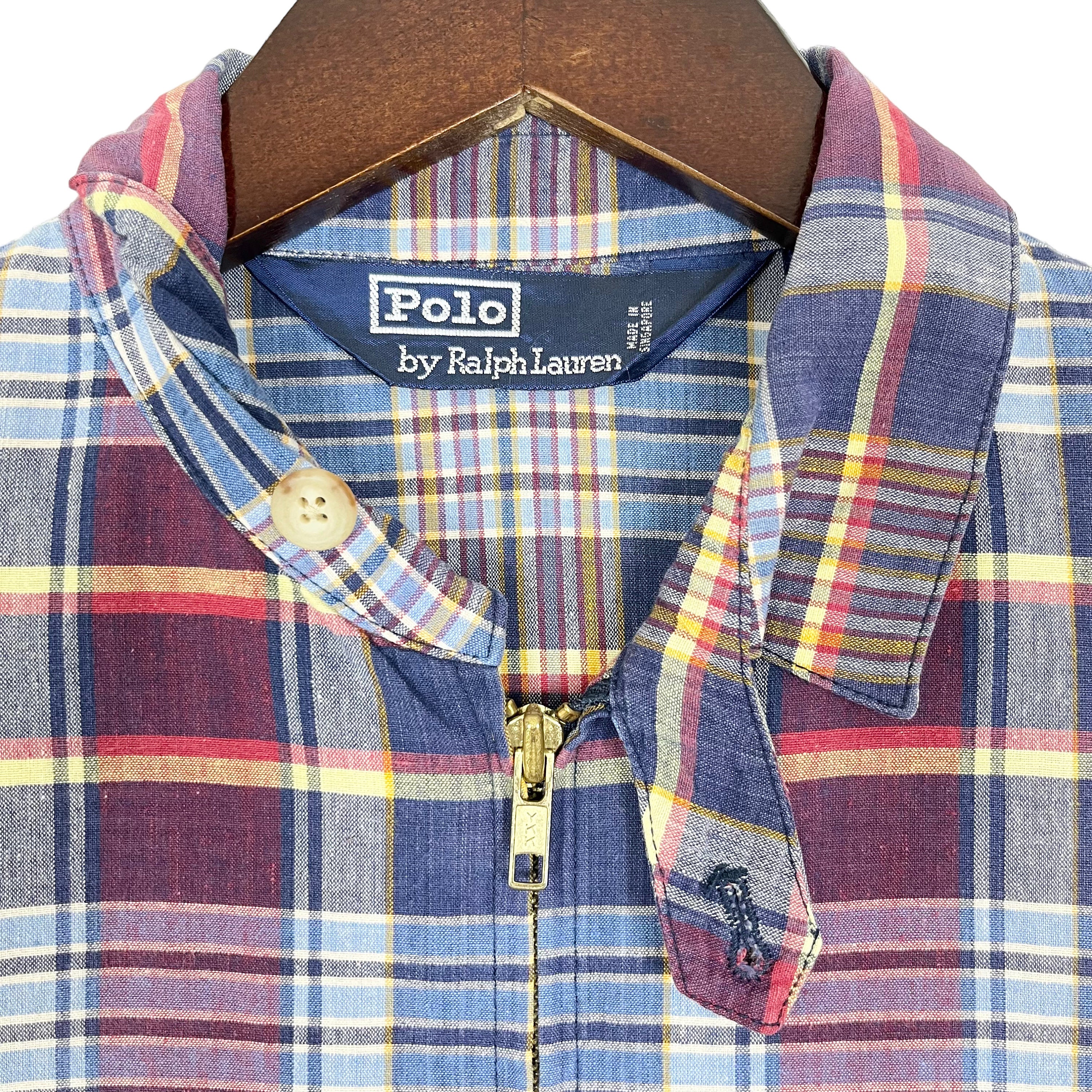 Vintage 90's Polo Ralph Lauren Checkered Zipper Light Harrington Vintage 90's Polo Ralph Lauren Checkered Zipper Light Harrington