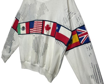 ☆ ☆ Flag embroidered sweatshirt SPYRAMID America Flags Embroidered Sweatshirt, American Flag