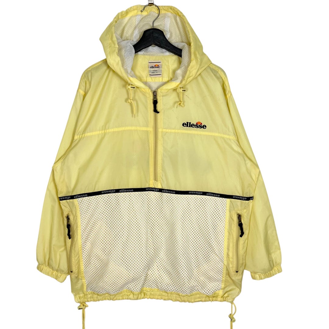 Ellesse Perugia Anorak Windbreaker Jacket Hoodie Yellow Size L - Etsy