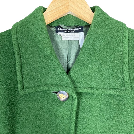Vintage 90's Salvatore Ferragamo Single Button Wool Over Coat