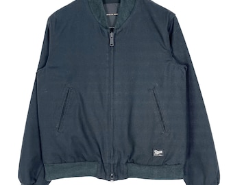 Chaqueta de motociclista Deus Ex Machina Plain Buzz Bomber Azul Marino Talla Grande Fabricada en China