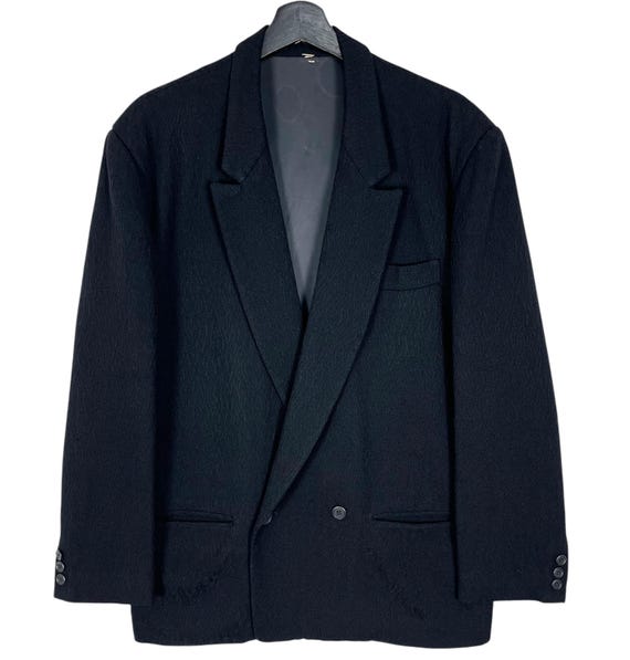Y's for men 薄手ジャケット　Yohji Yamamoto black Yohji Yamamoto Y's for Men Blazer Jacket Japanese Designer Size M