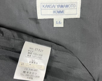 Vintage 90's Kansai Yamamoto Homme Light Zipper Jacket Japanese