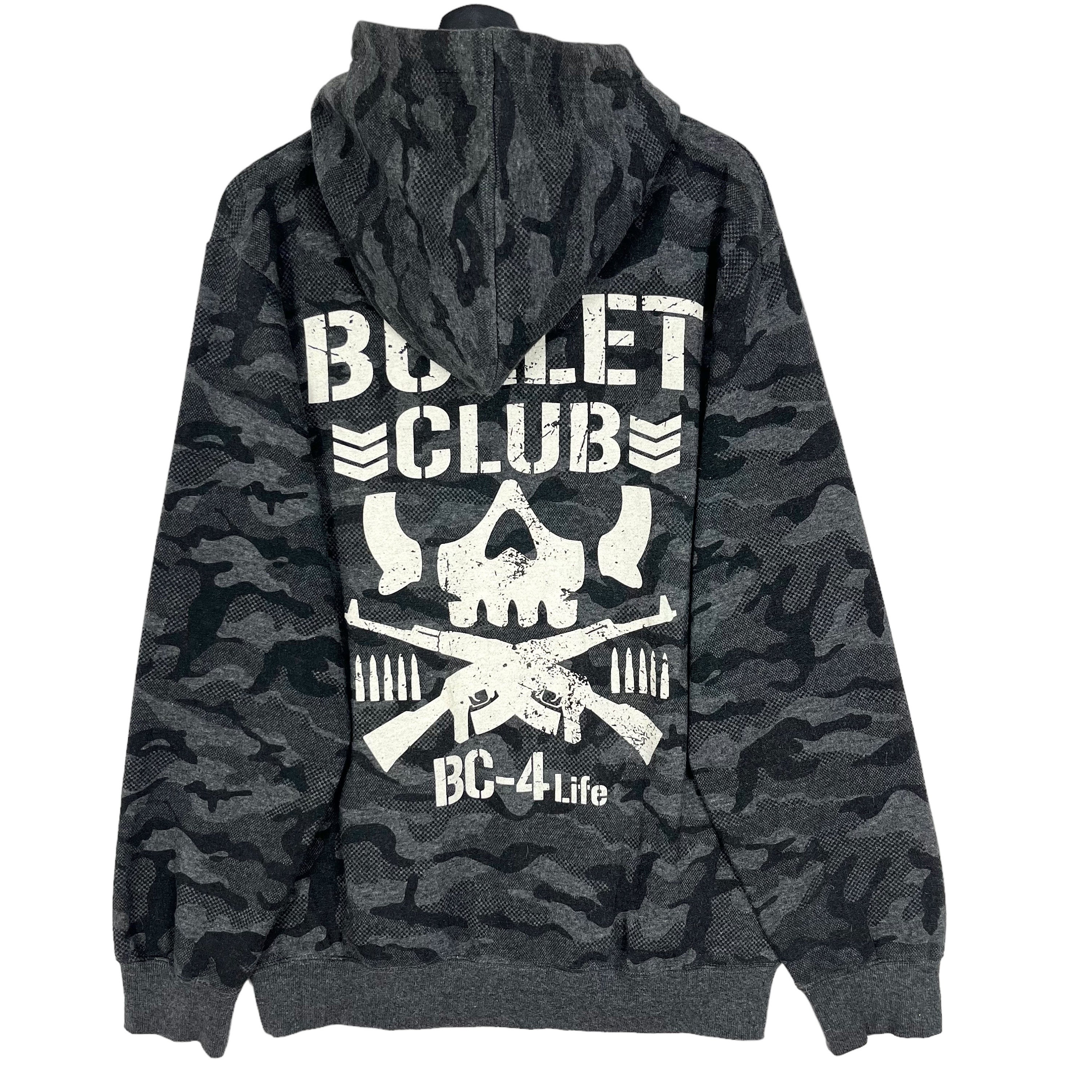 Bullet Club BC-4 Life NJPW Camouflage Pullover Hoodie Sweater 