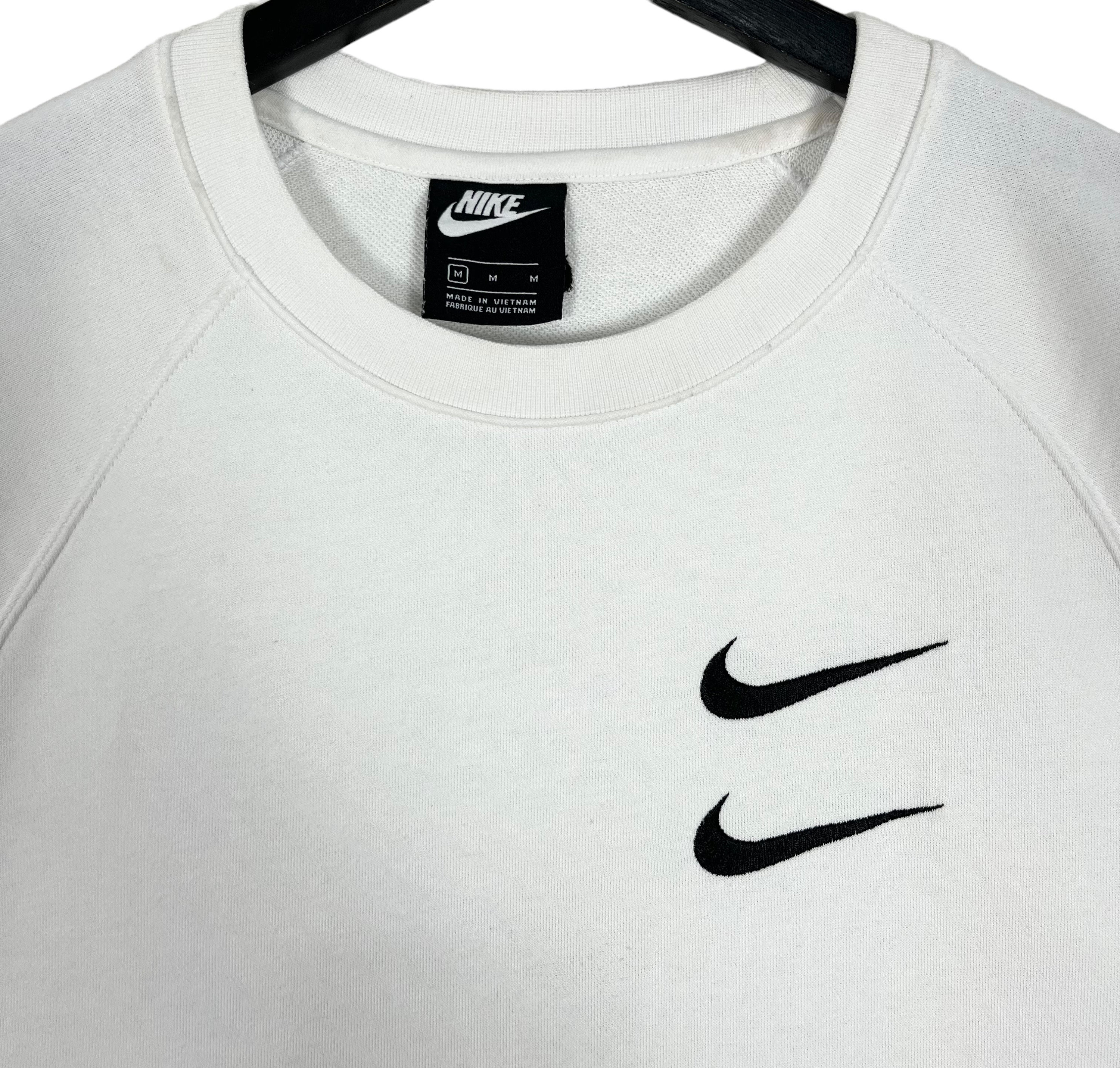 Double swoosh nike sweatshirt hotsell