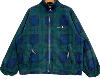 Chaps Ralph Lauren VTG 90s Plaid Anorak Fleece XL - Etsy