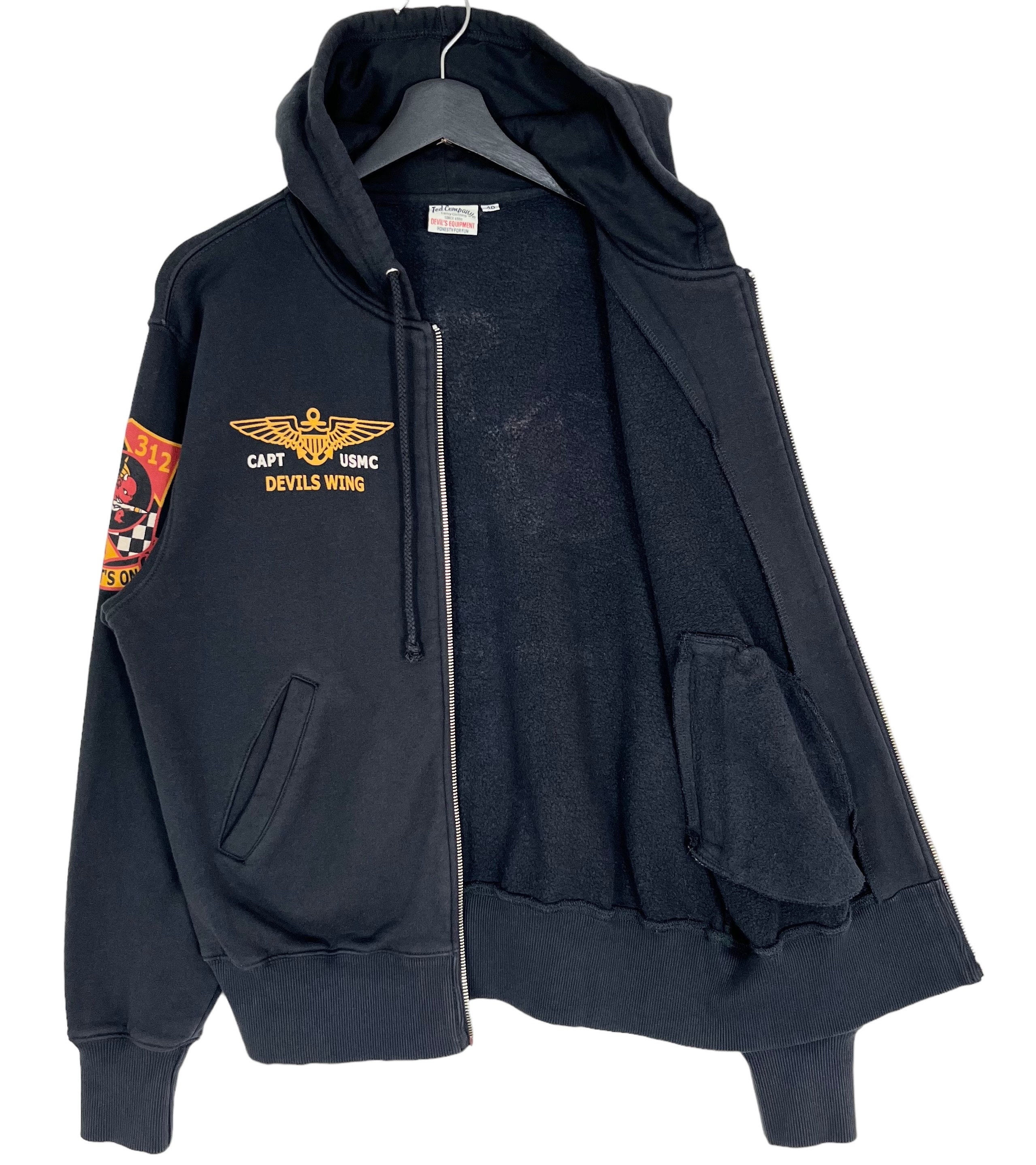 Tedman's USA Ted Company USAF Devils Wing Zipper Hoodie Jacket