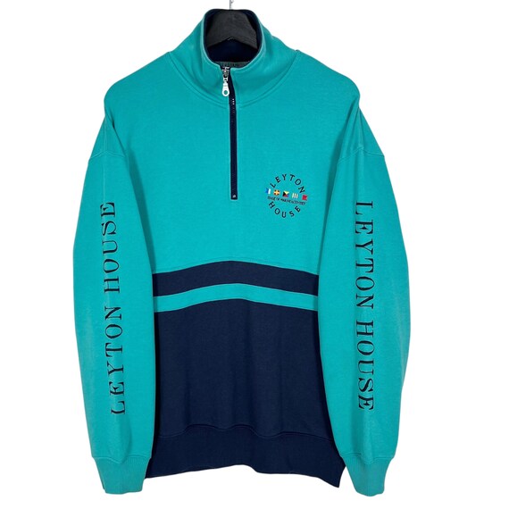 Vintage 90s Leyton House Half Zipper Anorak Sweatshirt Size M - Etsy