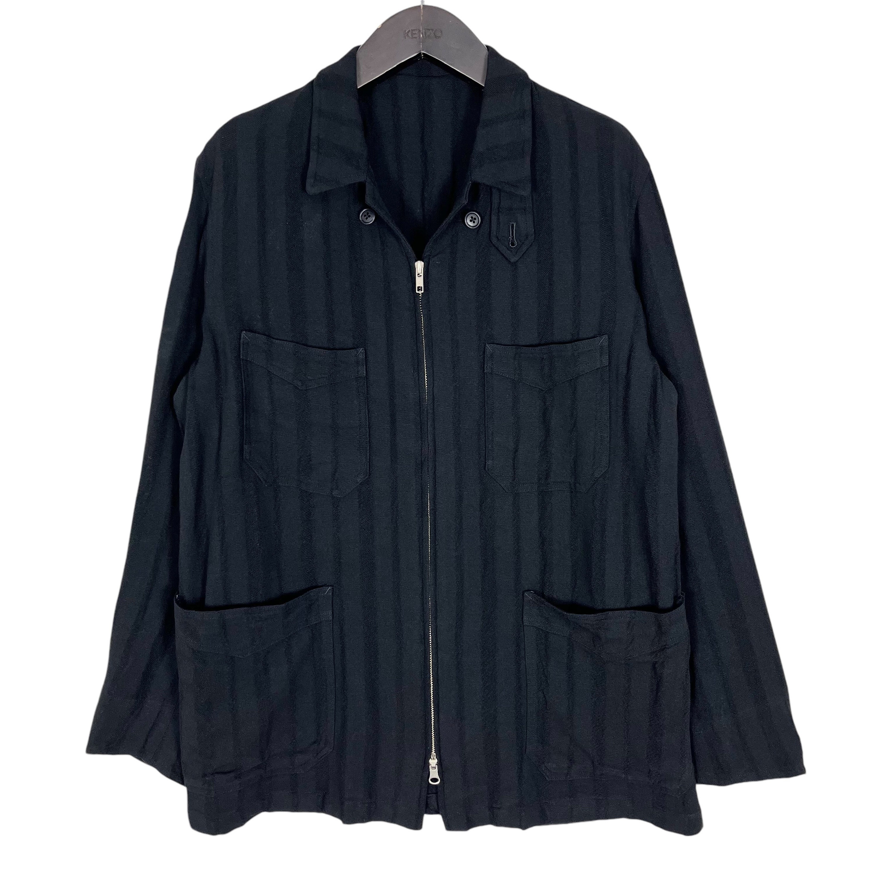 Y's ワイズ 長袖 see-through Yohji Yamamoto Y's for Men Yohji Yamamoto See Through Stripes Rayon Jacket