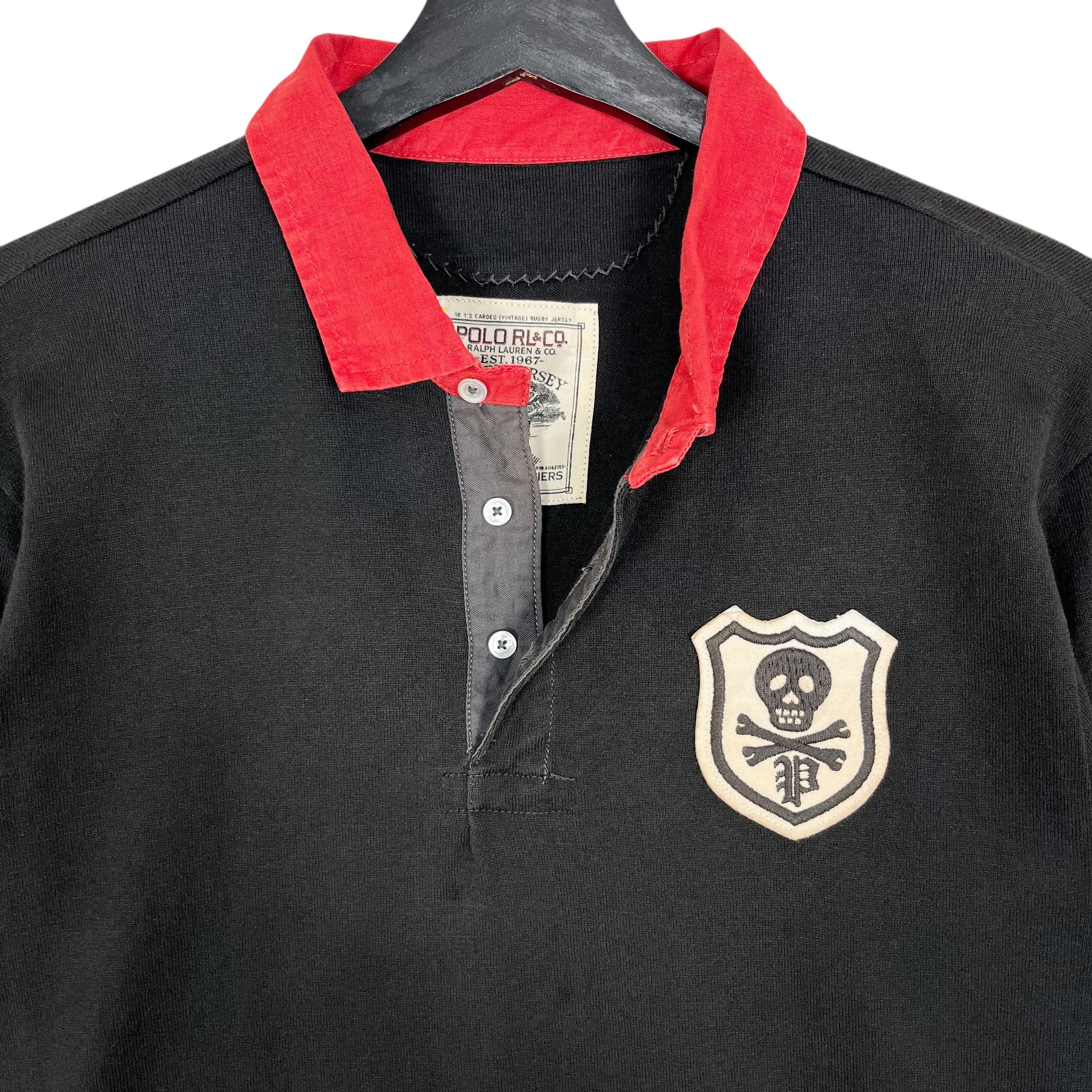 Polo by Ralph Lauren L ラガーシャツ ブラック POLO RALPH LAUREN L/古着 ラルフローレン 半袖 ブランド ラガー