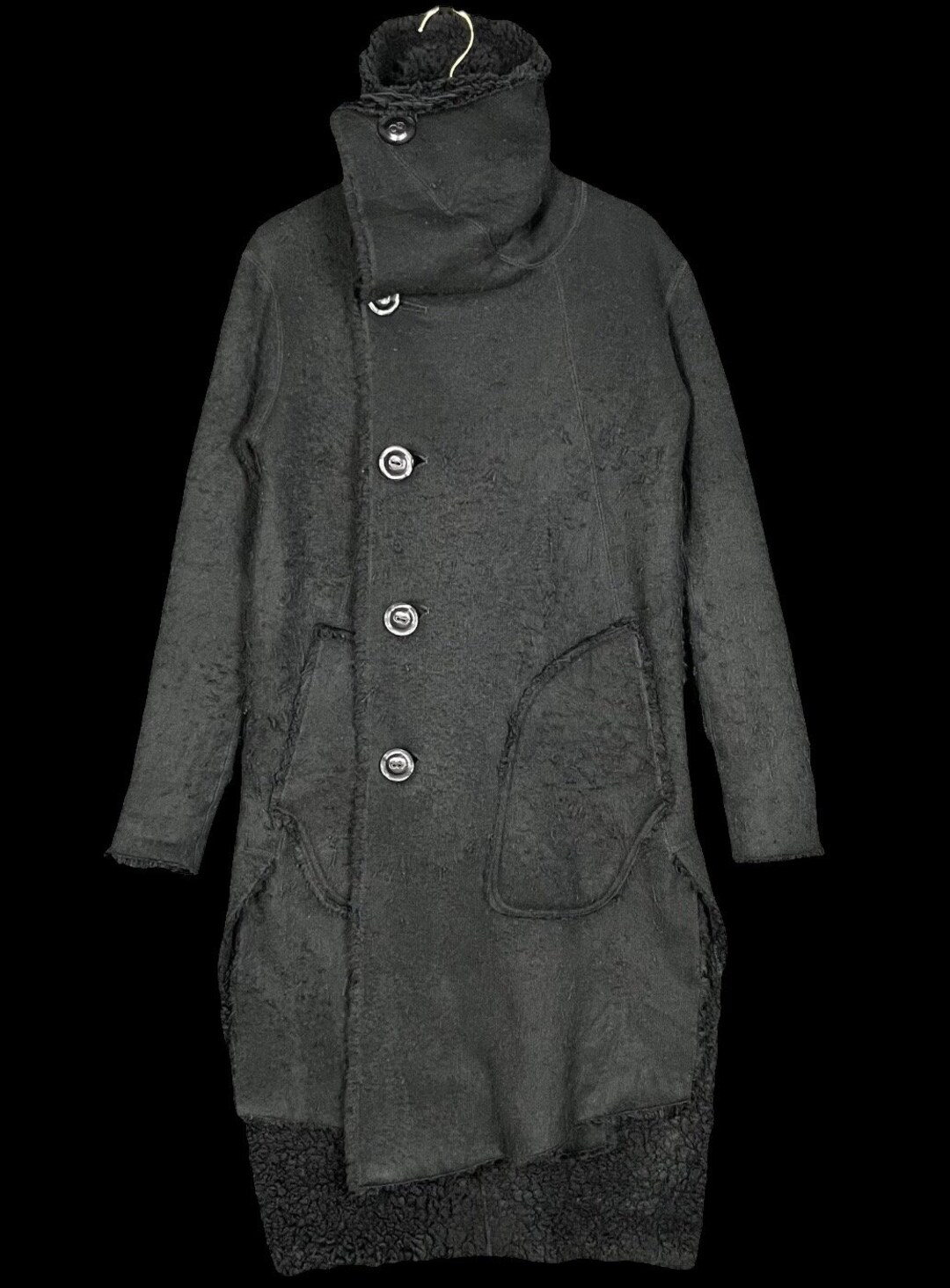 Nude by Masahiko Maruyama Japanese Designer Long Coat Black