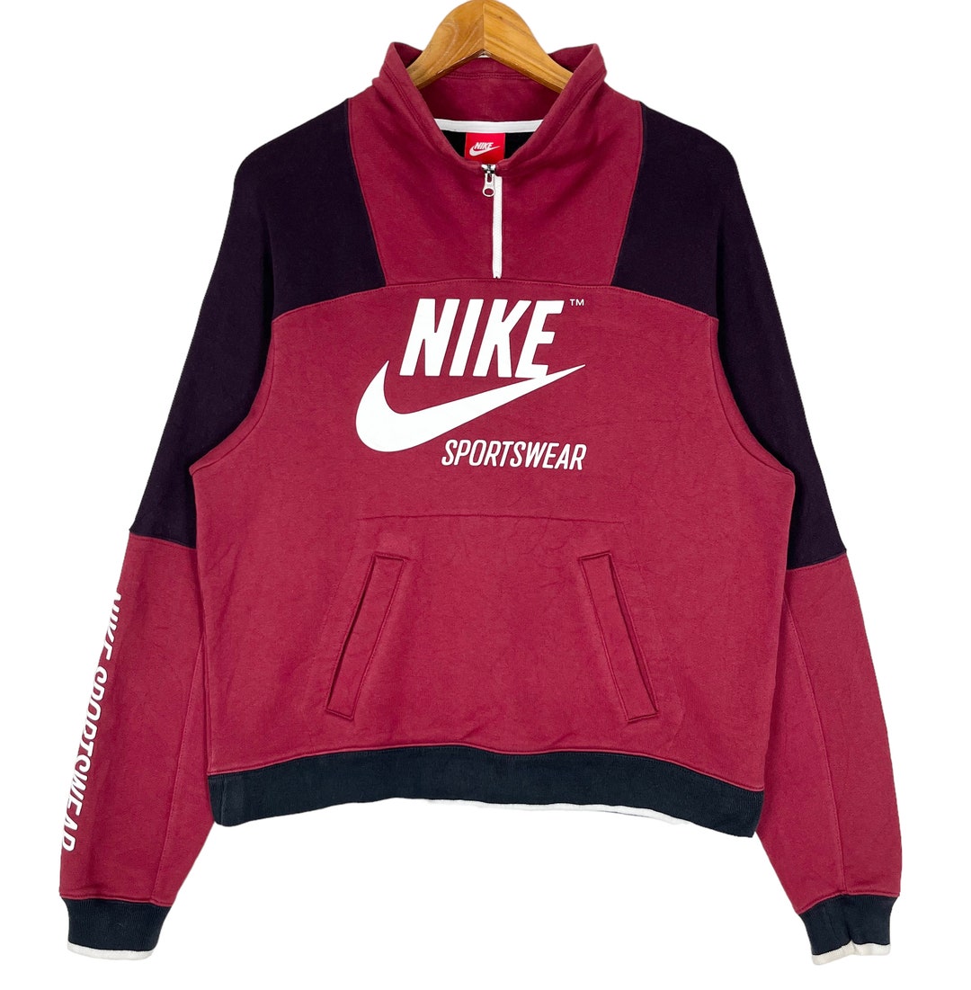 maroon nike quarter zip