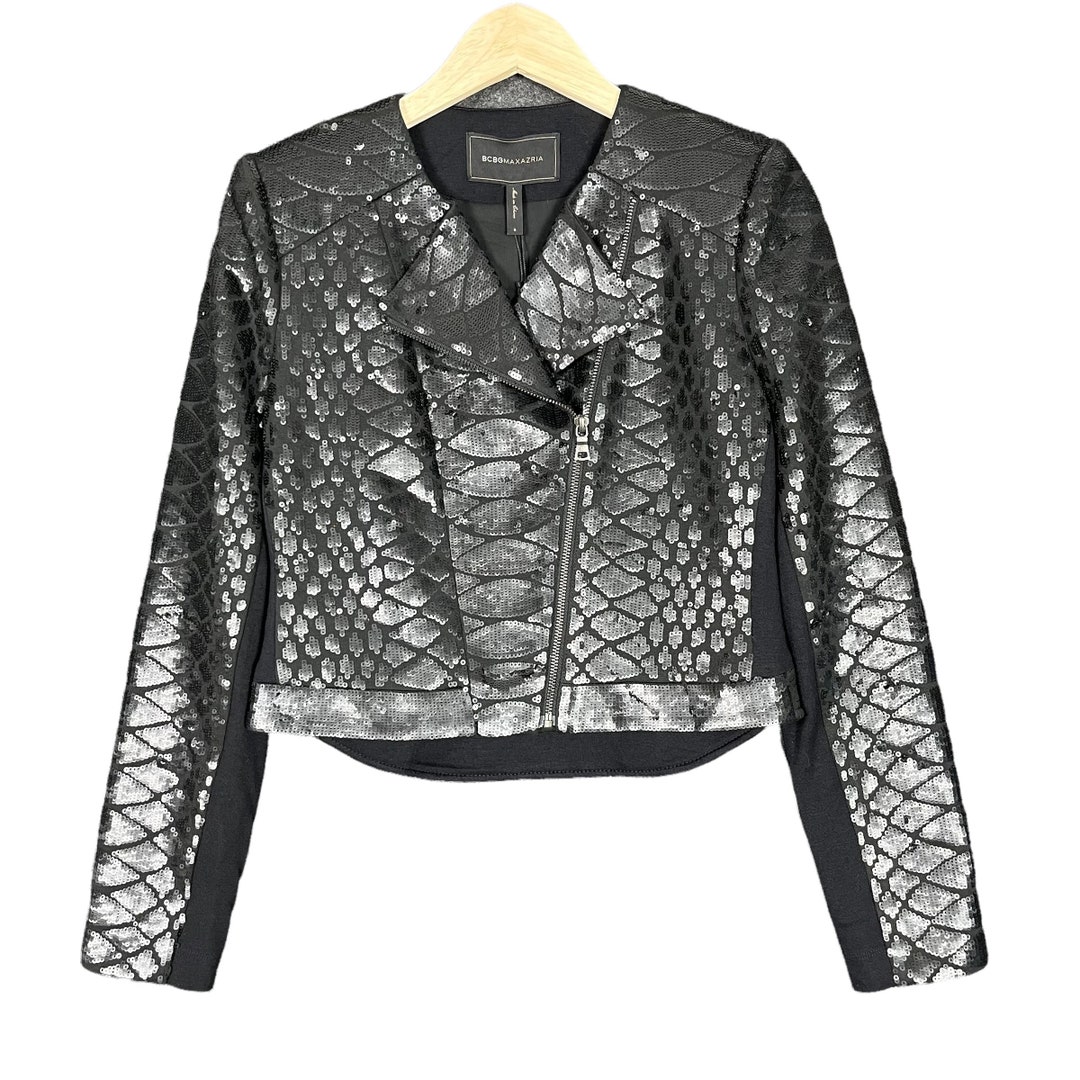 BCBG MAXAZRIA ジャケット BCBG Maxazria Genuine Leather Moto Jacket Biker Luggage Tan