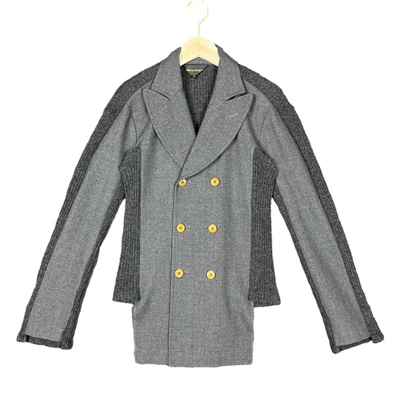 CDG Comme Des Garcons Wool Designer Asymmetric Hem Women Light Jacket Grey Size Medium Made in Japan Etsy